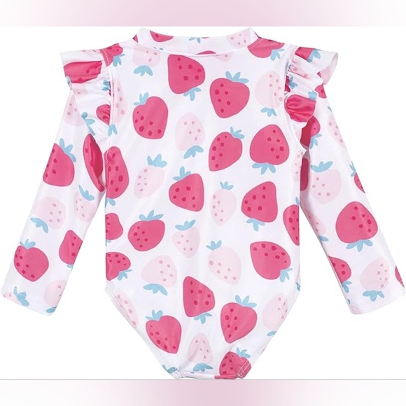 [SOLD]Gerber Girls 3-6 Long Sleeve Swimsuit SPF 50 - Picture 3 of 3